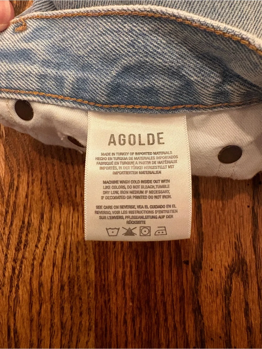 Agolde Parker Long Denim Cutoff Shorts